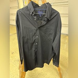 Men black dress shirt